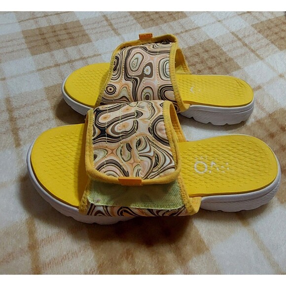 Vevo Active Mango Sandals Women's Slide size 9W,yellow, Comfort - Picture 5 of 11